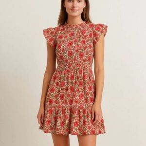 Caroline Constas Dress Women XSmall Cotton Dress NEW YORK COTTAGE STRAWBERRY